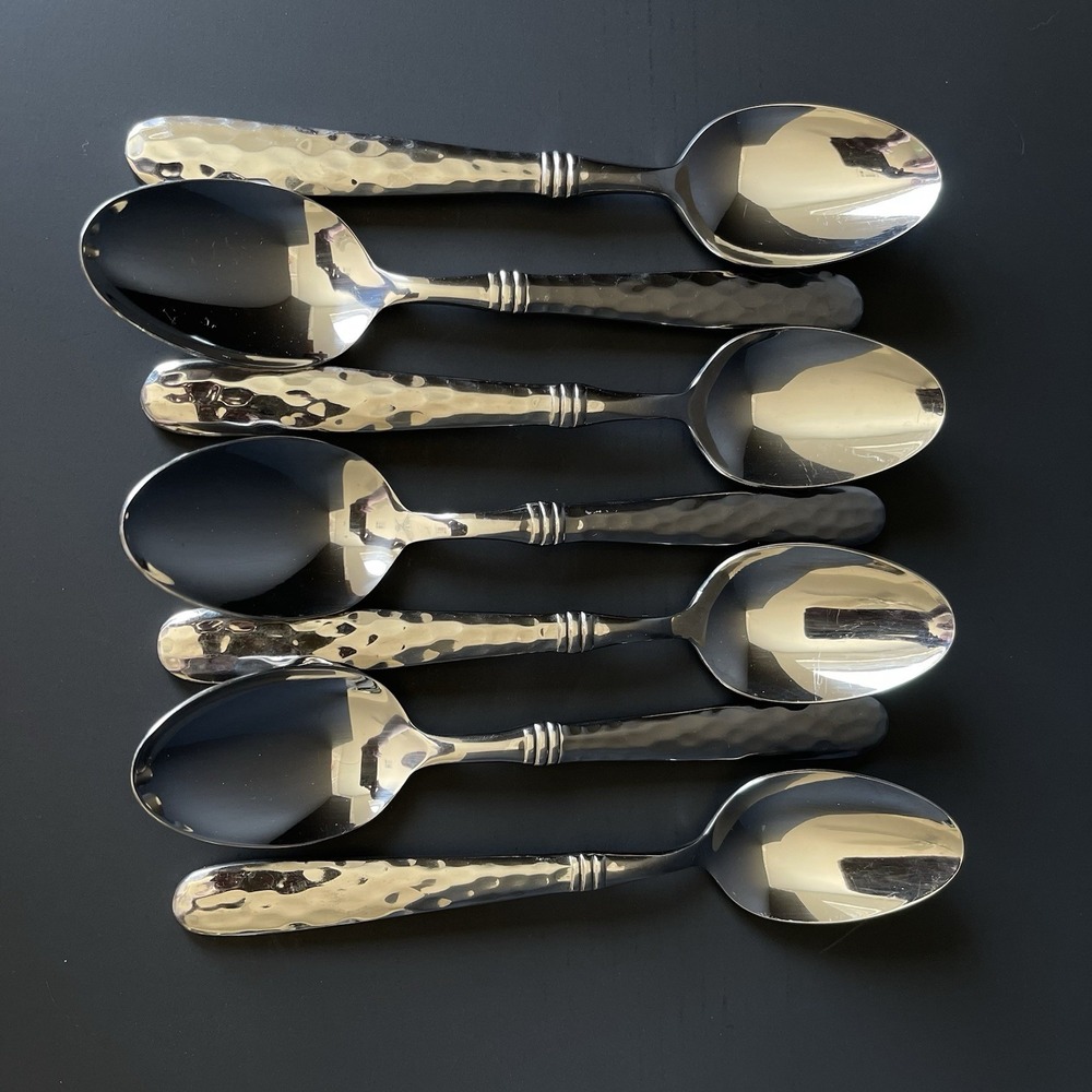 7 Cambridge MAJESTY Oval Soup Spoons Stainless China 8 1/8" Replacement Lot - Picture 5 of 5